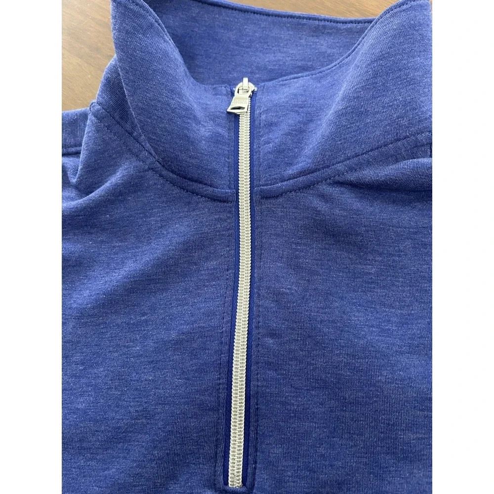 Banana Republic Polartec Blue Mock Neck 1/4 Zip Pullover Men's M Long Sleeve